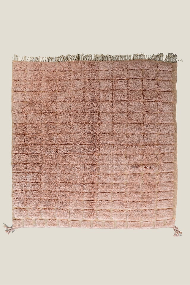 Apricot Pink  shag rug